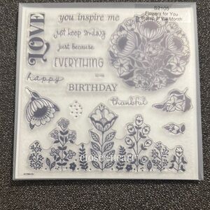 Close to My Heart Flowers for You Stamp Set - Gray